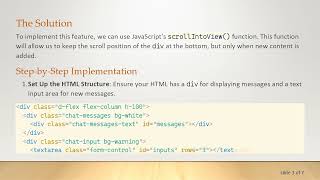 Scroll to the Bottom of a Dynamic div with JavaScript