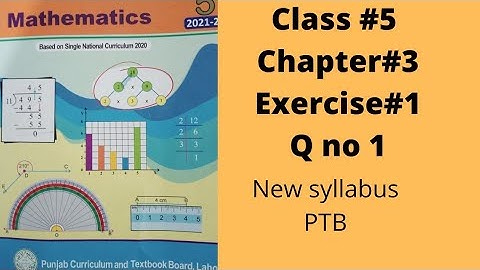 Fractions, Class 5, Chapter 3, exercise 1, Question 1, PTB, single national curriculum, new syllabus