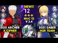 E0S1 Archer & E0S1 Saber | Memory of Chaos Floor 12 3 Stars | Honkai: Star Rail 3.4