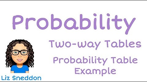 Probability: two way tables, probability table example