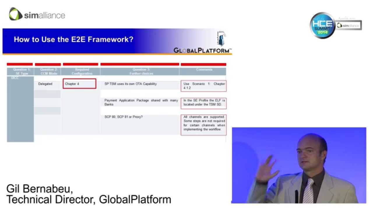 'Insight into GlobalPlatform’s End-to-End Simplified Framework,' Gil Bernabeu, GlobalPlatform