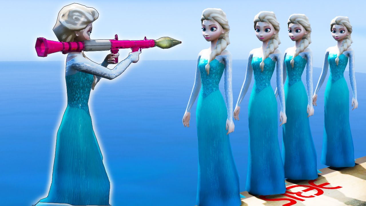 GTA 5 Water Ragdolls | Frozen Elsa (Euphoria/Physics | Funny Fails Moments)