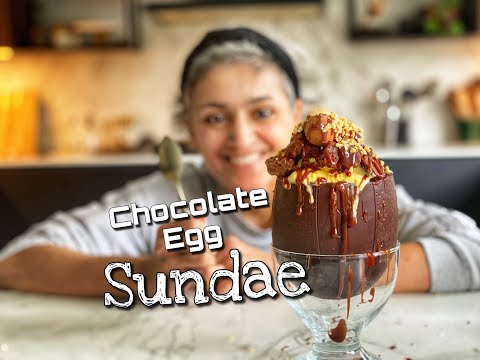 CHOCOLATE EGG SUNDAE  Chocolate treat for Easter  Chocolate dessert  Food with Chetna