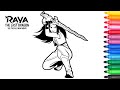Raya and the last dragon. Coloring and drawing for kids. Раскраски для детей.