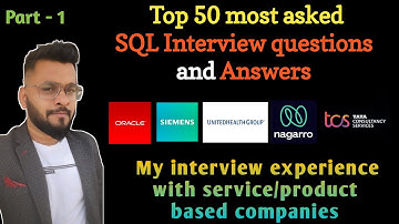 Top 10 most asked SQL Interview Questions and Answers | SQL Interview Preparation | Part - 1