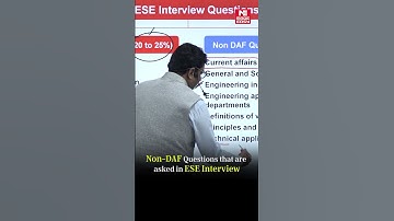 Non-DAF Questions That Are Asked In ESE Interviews | By B Singh Sir | MADE EASY