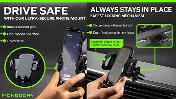 Mongoora Air Vent Car Phone Mount Holder Locking Cell Phone Car Mount Universal for  Any Smartphone
