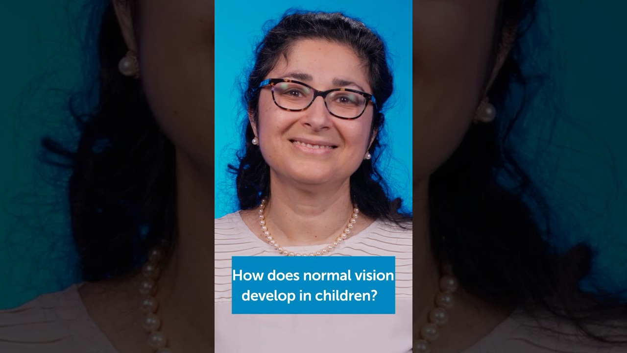 How does normal vision develop in children? 