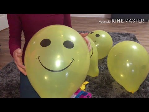SMILEY FACE BALLOONS POP!!