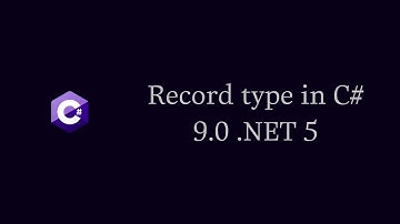 How to use Record type in C# 9.0 .NET 5