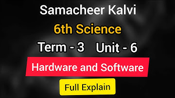 Hardware and Software | unit 6 | 6th Science | Term 3 |  Full Explain |