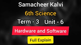 Hardware and Software | unit 6 | 6th Science | Term 3 |  Full Explain |