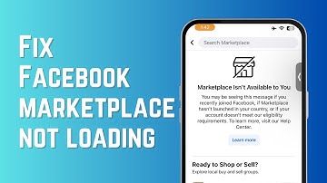 How to Fix Facebook Marketplace Not Loading  | Facebook Marketplace Isn