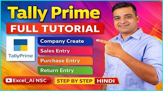 tally prime Full Practical 😍 Sales, Purchase, Return Entry Explained | #Excel_Ai nsc ✔️