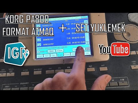 Korg Pa800, Pa2x, Pa1x Format Atmaq & Set Yazmaq (WhatsApp: +994 55 424 95 50)