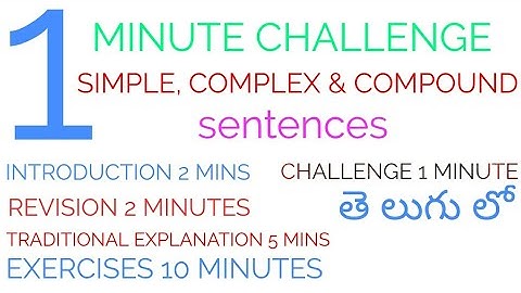 Simple, Complex and Compound senteces in 1 minute I AP DSC 2018