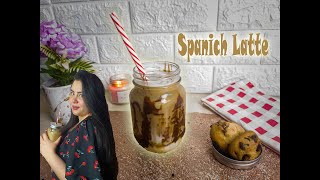 سبانش لاتيه بارد تريند التيك توك لعشاق القهوه البارده!☕?(spanish latte)