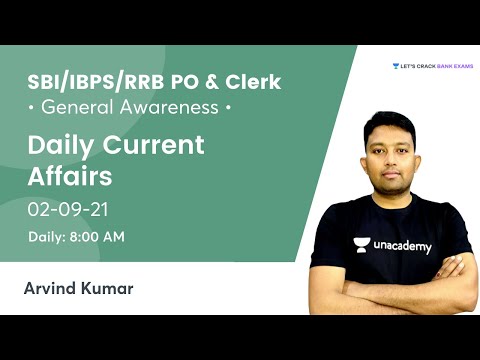 Daily Current Affairs | 2nd September | General Awareness | Target SBI/RRB/IBPS PO Clerk 2021