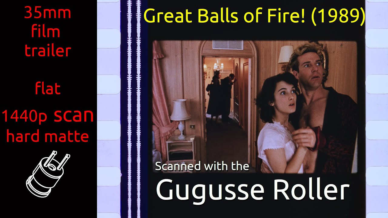 Great Balls of Fire! (1989) 35mm film trailer, flat hard matte