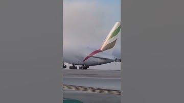 AMAZING Take Off from A380, Great View on Wake Vortex Turbulence at LAX Airport #shorts #airplane