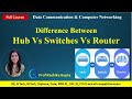 Difference Between Hub vs Switches vs Router  || Important Networking Devices.