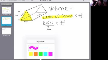 Grade 8- Finding the volume of a triangular prism