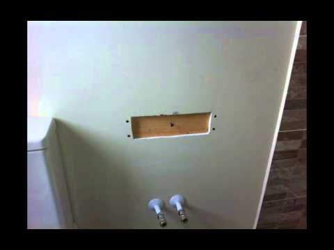 How to fit a wall hung basin - YouTube