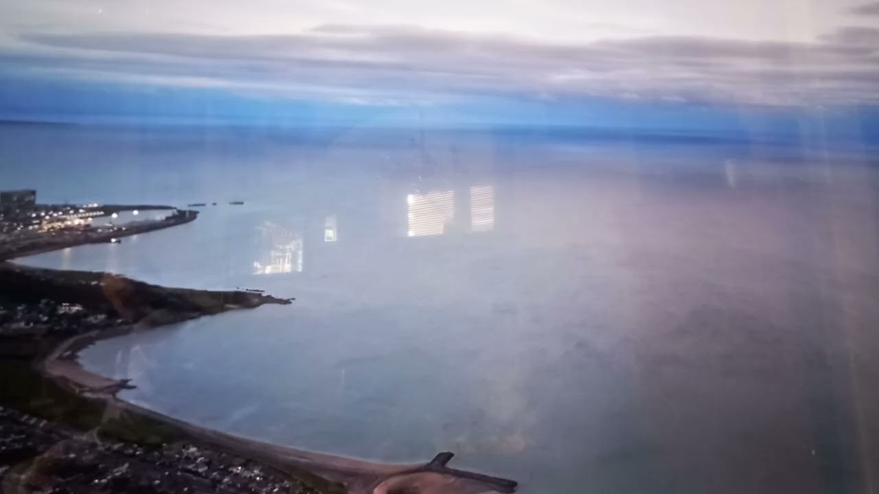 Flying drone over morecambe bay