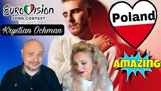 Poland | Eurovision 2022 | Krystian Ochman - River -  (REACTION 🇮🇹ITA🇨🇴COL) Resimi