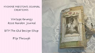 Vintage Grungy Rose Garden Journal - DTP The Old Design Shop - Flip Through