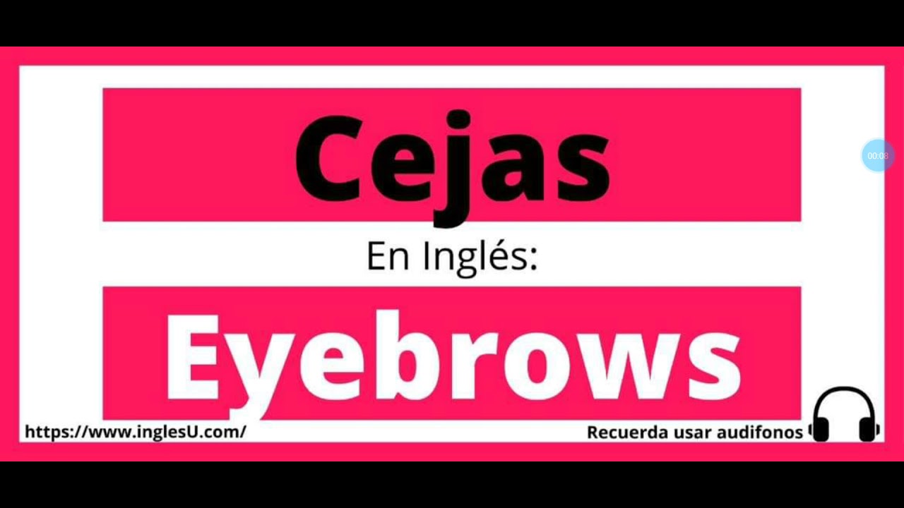 Cómo se dice Cejas en inglés - Cejas en ingles - YouTube