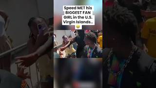 Speed MET his BIGGEST FAN GIRL in the USVI.. 😭 #ishowspeed #usvi #enxrgy #fypシ
