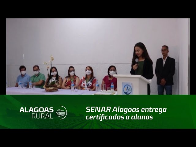 SENAR Alagoas entrega certificados a alunos do Curso Técnico de Agronegócios