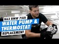 DIY How to replace water pump & thermostat on 2009-2015 BMW 750i, 750 Li F01, F02 N63 engine