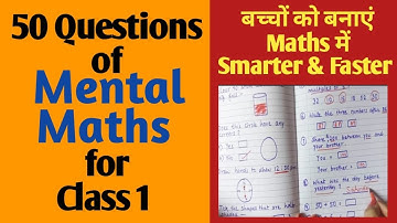 Mental Maths | Mental Maths Worksheet for Class 1 | Class 1 Math Worksheet