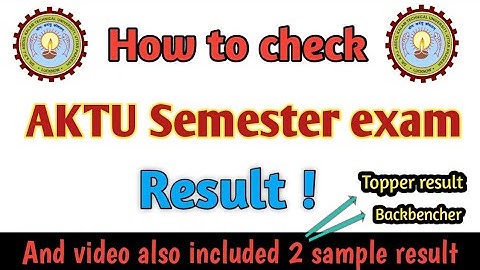 How to Check AKTU result online | Aktu semester exam result check
