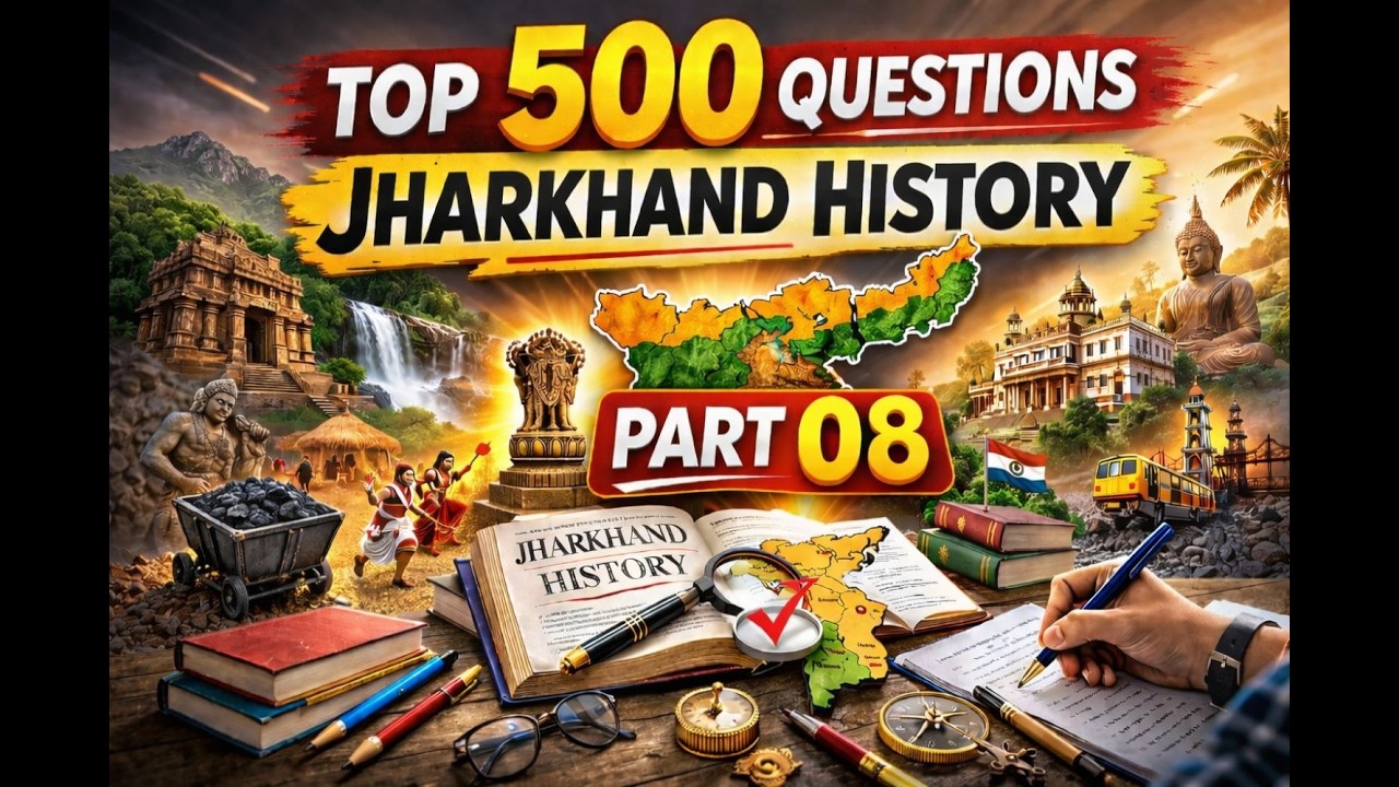 JHARKHAND GK  HISTORY MCQ PART 08 II JSSC & JPSC ||  SOMNATH SIR |  #JPSC