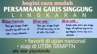 Persamaan Garis Singgung Lingkaran | Soal dan Cara Mudah Menghapal Rumusnya