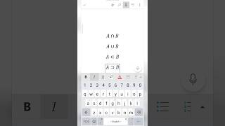 How To Insert Set Theory Symbols In Ms Word By Mobile