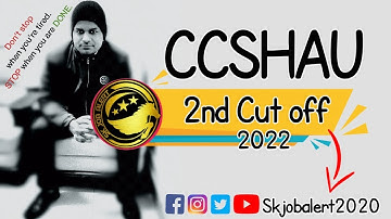 CCS HAU Cut Off 2022 || HAU Hisar B.Sc Counseling 2022 || HAU Admission 2022-23 || SKJOBALERT