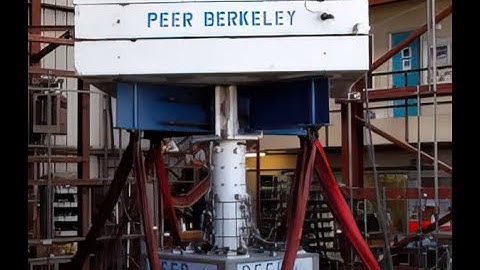 Large-scale shake table tests, at UC Berkeley, of post-tensioned earthquake resilient columns.