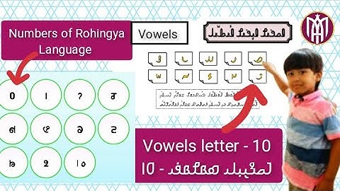 How to learn or teach Rohingya Language vowels letter and Numbers. Lesson No. 02