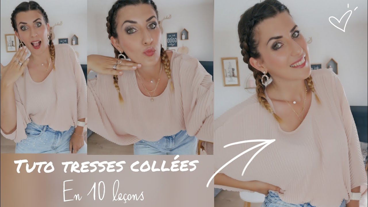Faire une tresse collée en 10 étapes.