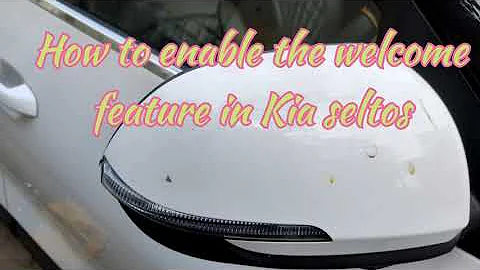 How to enable/disable welcome mirror feature in Kia seltos htk plus/htx/htx plus/gt line/x line#kia