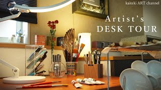 【デスクツアー】アナログ絵描きのデスク周り紹介🎨　Artist's Desk Tour ❁ Workspace for painting