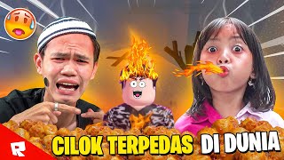 SEHARIAN CHELLENGE TOMPEL DAN LEIKA 🤩🤔 MAKAN CILOK SUPER PEDAS [ROBLOX INDONESIA]