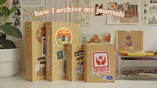 How I Archive My Journals 📔 Traveler's Notebook Standard Size | Abbey Sy