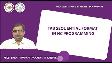 Tab sequential format in NC programming