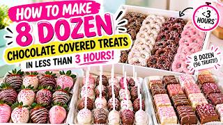 Can you believe we made EIGHT DOZEN treats in under THREE HOURS?