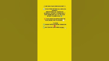 Understand why Stack Overflow Happens. #StackOverflow #Java #Recursion #Coding #ProgrammingTips